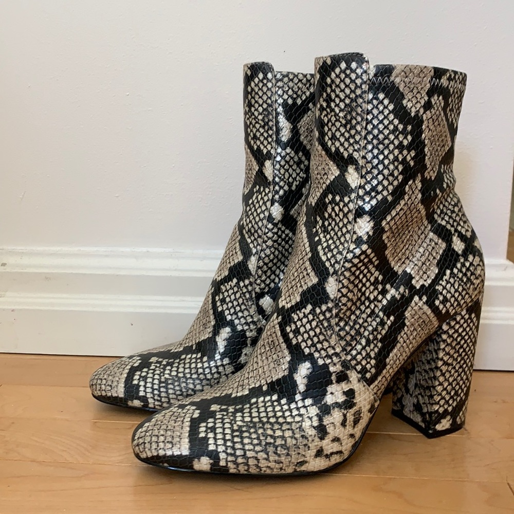 ALDO Snake print heeled booties